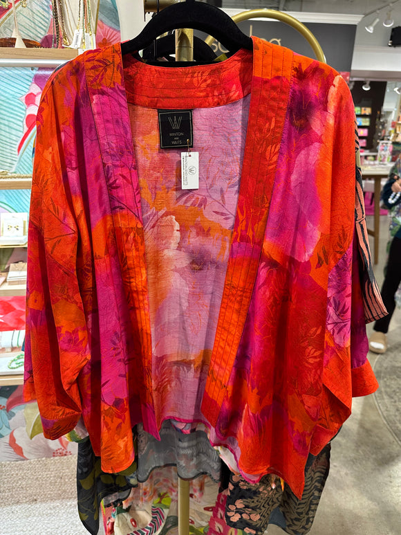 Viva red short kimono