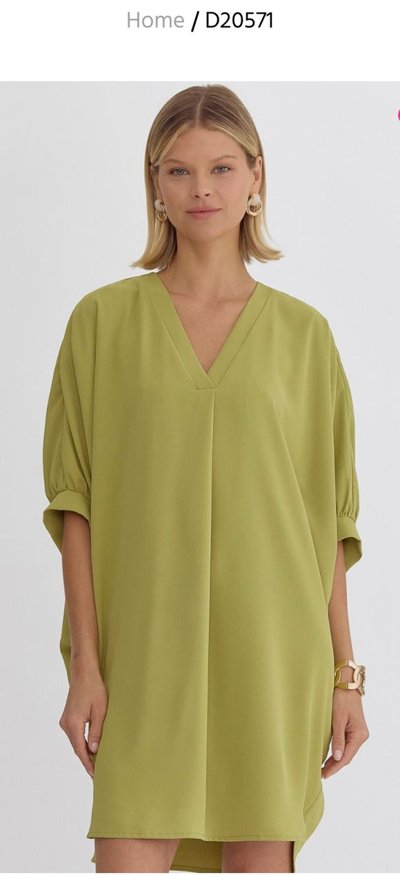 Apple Green Cocoon Dress