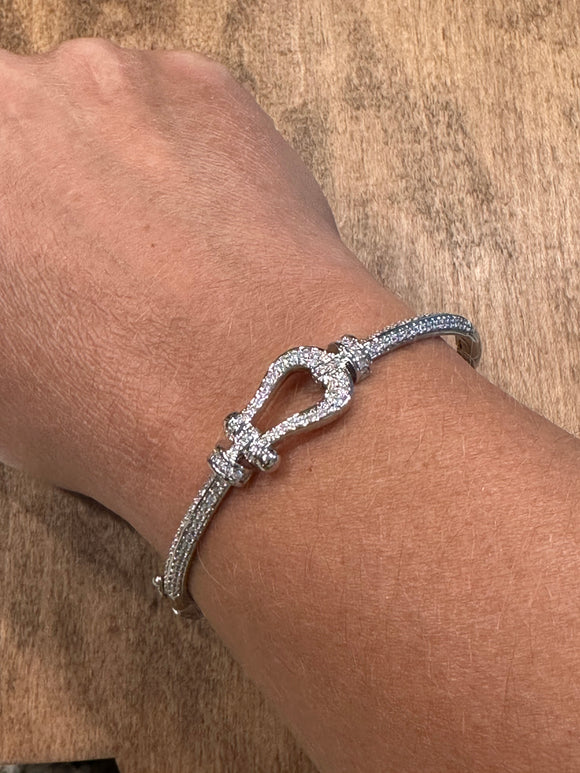 Pave Buckle Clasp Bracelet