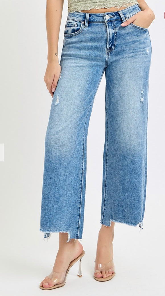 Risen High Rise Wide Leg Crop Jean