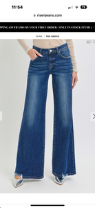 RISEN MID RISE WIDE LEG JEAN