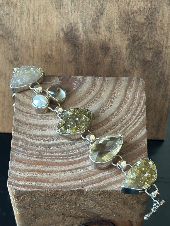 Muscovite Druzy Bracelet