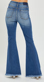 Risen High Rise Front Slit Fray Hem Jean
