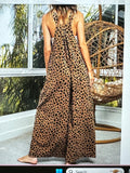 LEOPARD CORDUROY OVERALLS