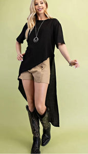 Asymmetrical Short Sleeve Top