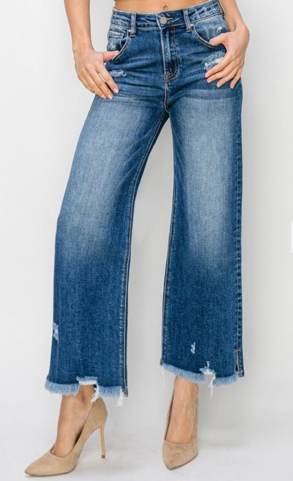 RISEN HIGH RISE CROP WIDE JEAN