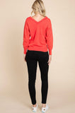 Coral Mineral Wash Sweater