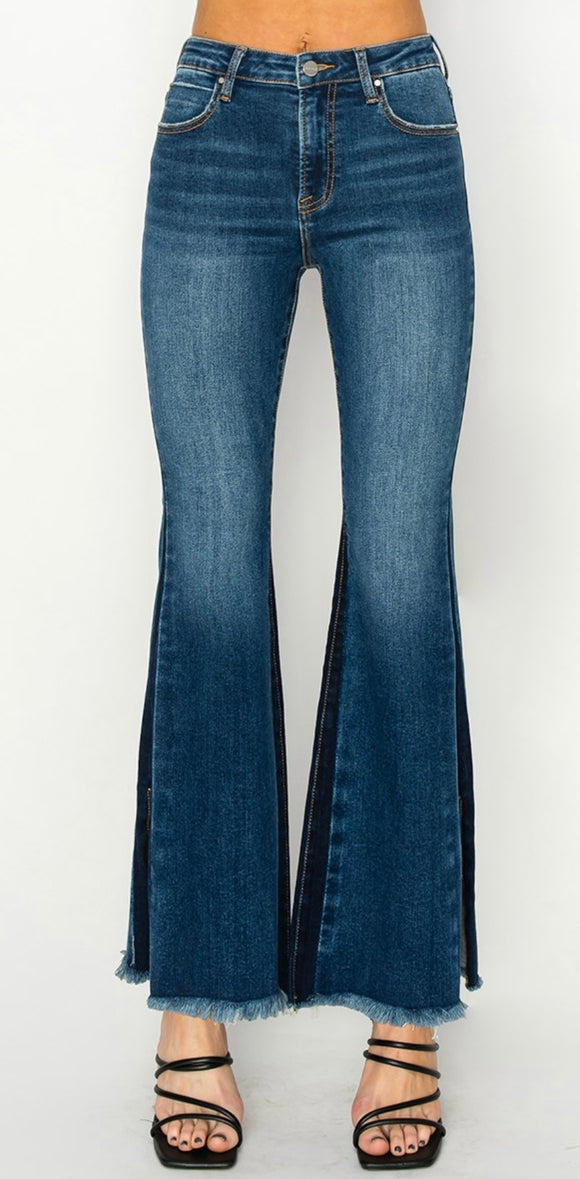 RISEN SHADOW SEAM FLARE SLIT SIDE JEAN