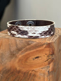 Leather stacker bracelet
