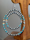Turquoise & spiny oyster earring