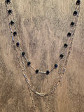 Multi crystal and pave necklace