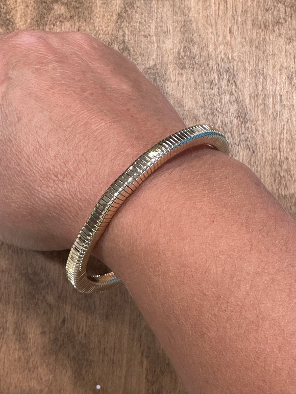 Square Stretch Bracelet Gold Plate