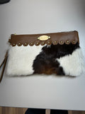 Hair-On Leather Clutch