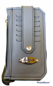 Gray vinyl purse pal wallet