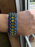 Leather & Rhinestone Bracelet